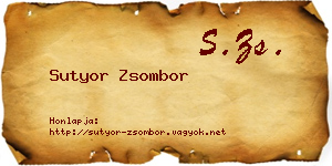 Sutyor Zsombor névjegykártya