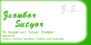 zsombor sutyor business card